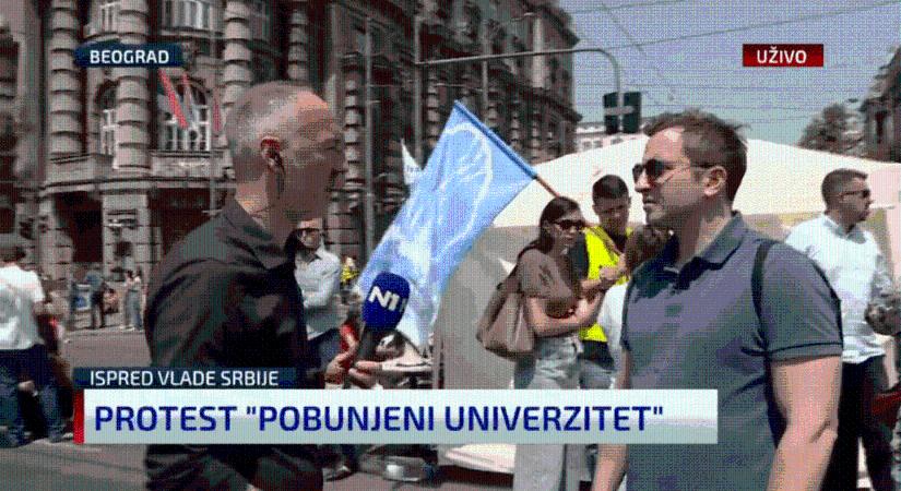 A professzorok is sátrat vertek Belgrádban (Videóval)