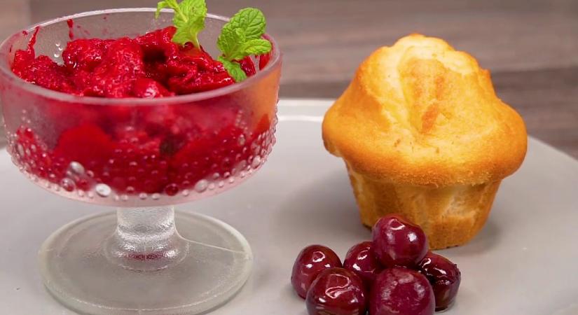 Egyszerű cseresznyés muffin