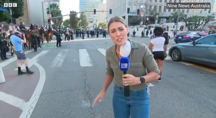 Élő műsorban lőtték lábon az ausztrál riportert