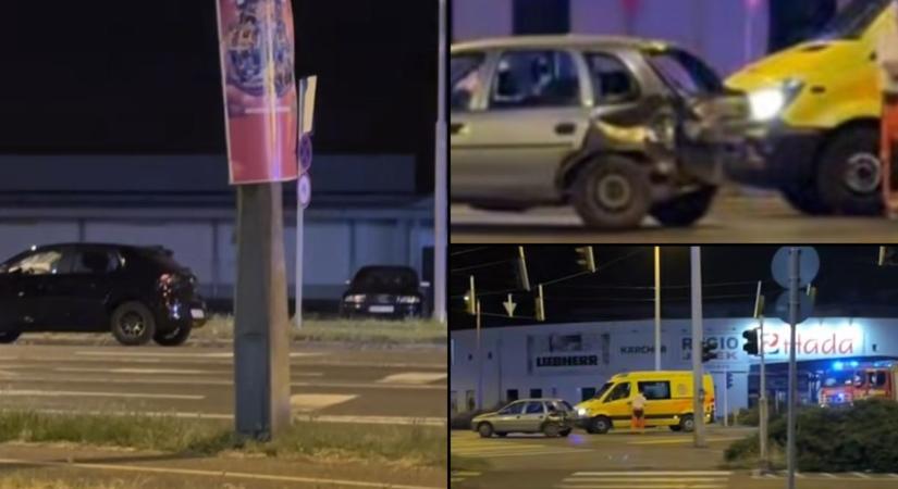 Levideózták a hajnali brutális balesetet Nyíregyházán!