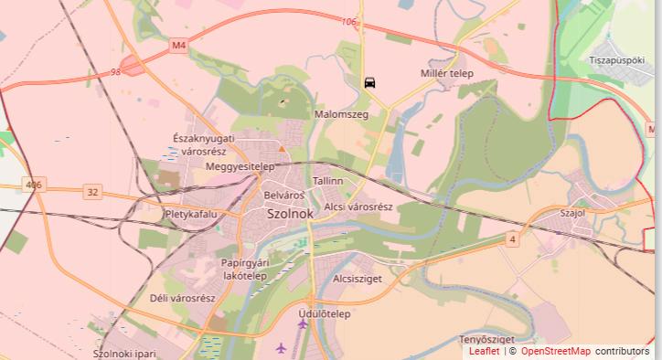 Összeütközött két autó a 3225-ös úton, Szolnoknál