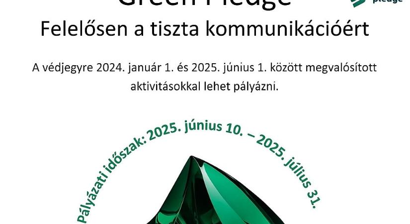 Ismét lehet pályázni a Green Pledge védjegyekre