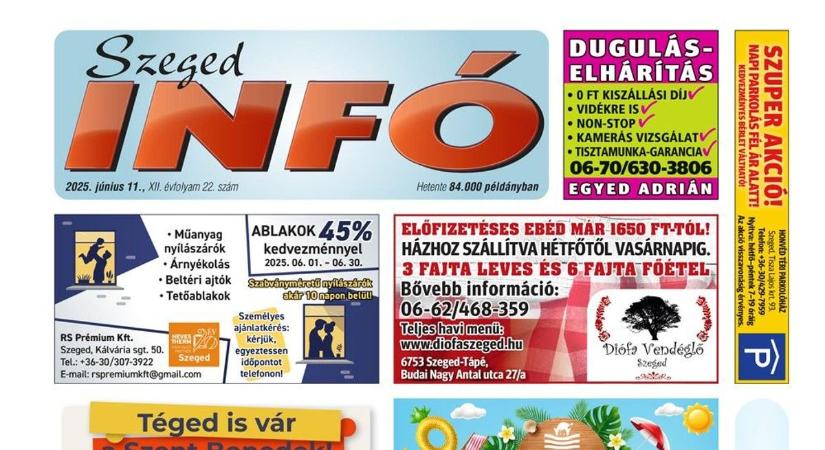 Szeged Infó 2025.06.11-i lapszáma: