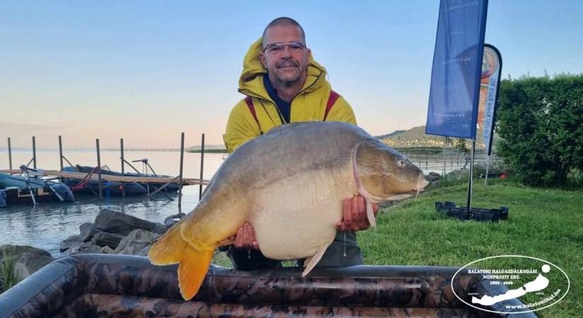 Kapás van! Hatalmas pontyot fogtak a Balatonon