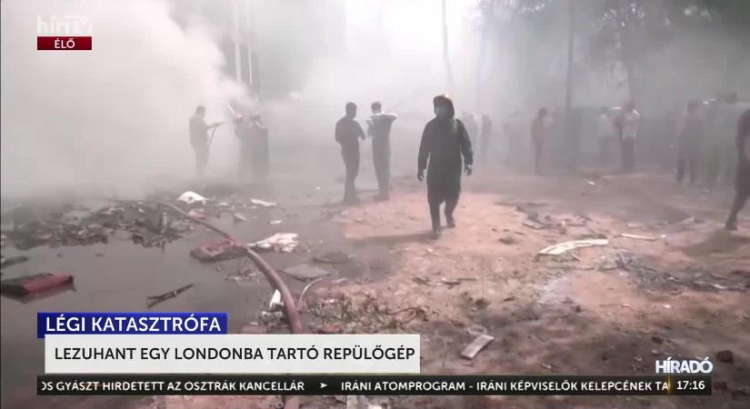 Lezuhant egy Londonba tartó repülőgép  videó