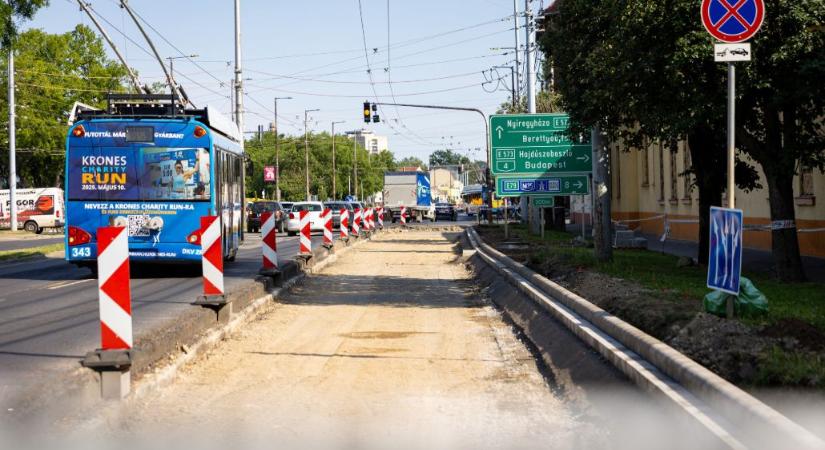 Ideiglenes forgalmi rend a Nyugati utcán