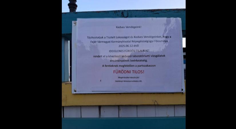 Fürdési tilalom a Velencei-tónál: népszerű strandot zártak le, baj van a vízminőséggel