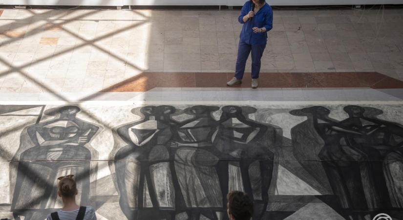 A 60 év után előkerült 21 m²-es Barcsay-kép hétfőtől látható