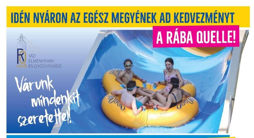 Idén nyáron kedvezménnyel csobbanhatunk Győr-Moson-Sopronban