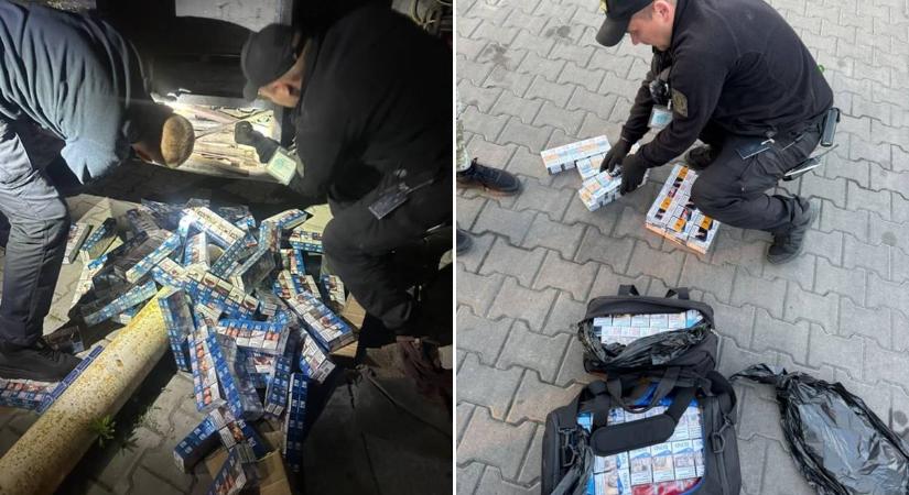 Cigarettacsempészet miatt foglaltak le egy személyszállító buszt Kárpátalján