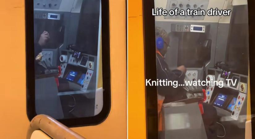 Videó: kézimunkázik és filmet néz a londoni metró vezetője
