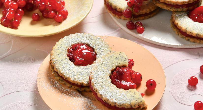 Pazar nyári desszert a javából: mákos linzer ribizlikrémmel