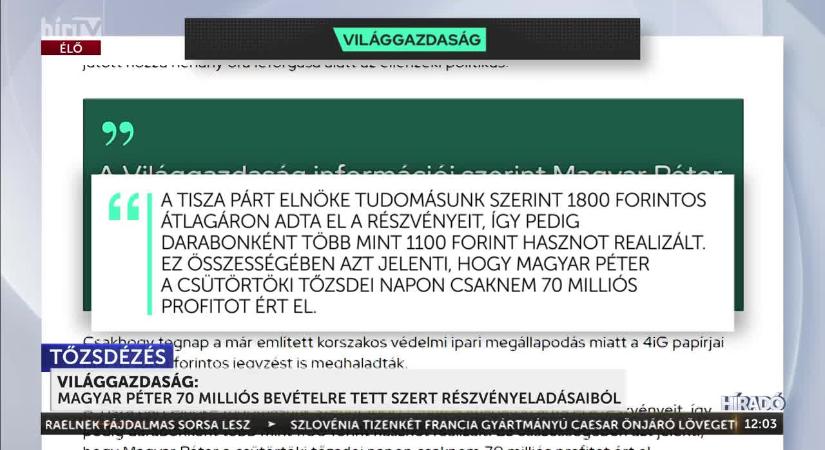 Budai Gyula: Magyar Péter tőzsde-függő  videó