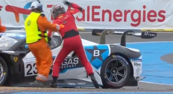 Elborult a pilóta agya: nekiesett ellenfelének az egyik versenyző a Le Mans-i hétvégén