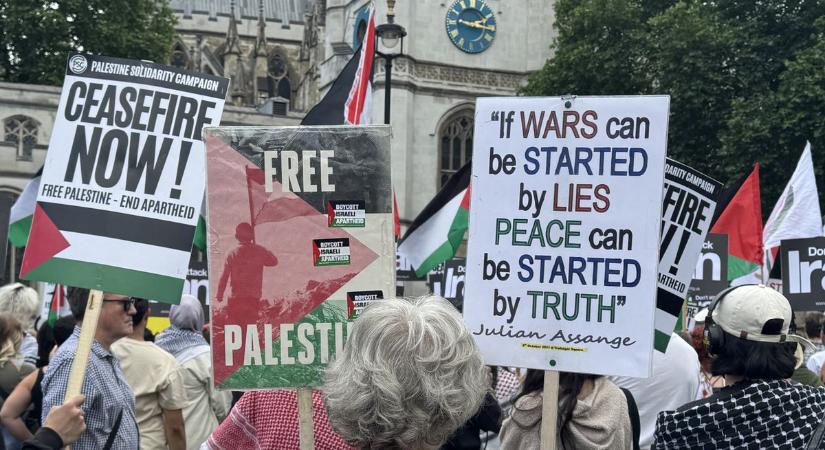 Európát is elérte Izrael és Irán konfliktusa: palesztinpárti tüntetést tartottak Londonban