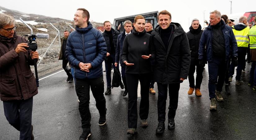 Macron Grönlandra látogatott, hogy kifejezze Franciaország és az EU támogatását