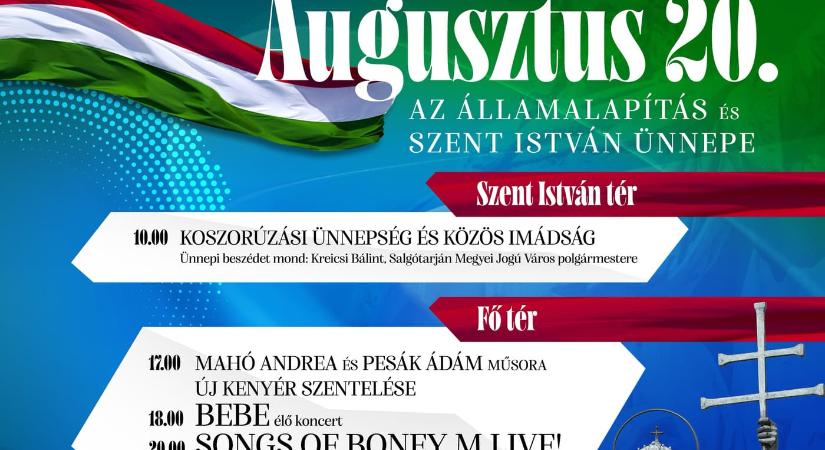 Augusztus 20-i ünnep 2025 Salgótarján