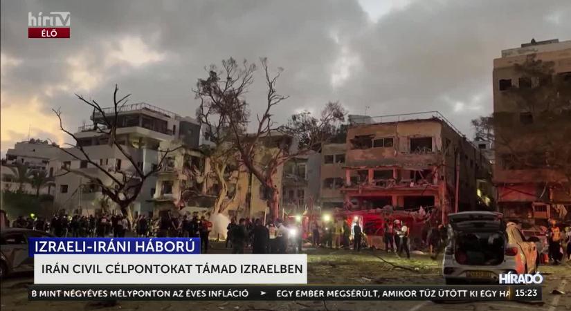 Irán civil célpontokat támad Izraelben  videó