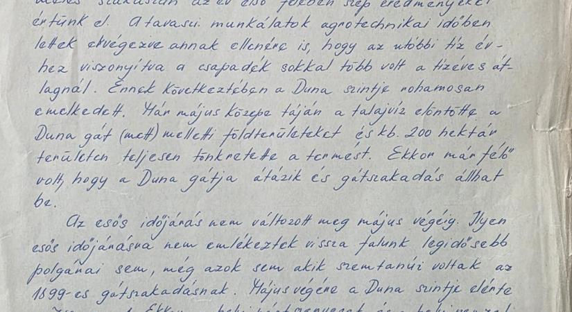 1965-ös dunai árvíz – ahogy a csicsói krónikás látta