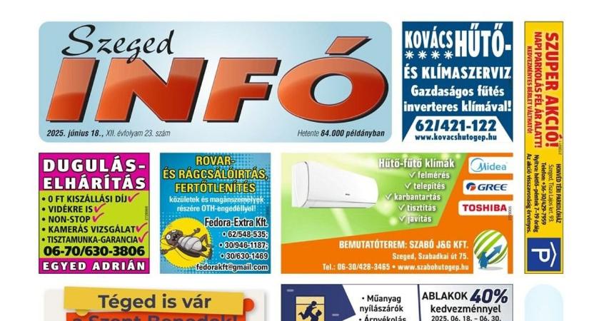 Szeged Infó 2025.06.18-i lapszáma: