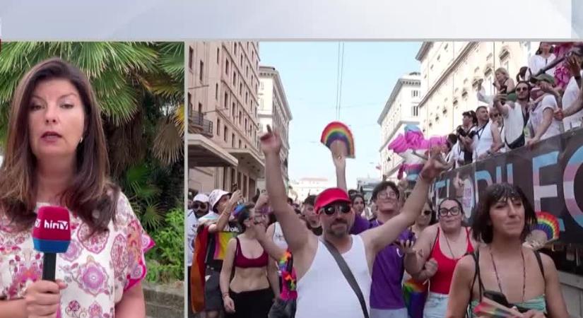 Zsidógyűlölettől volt hangos a római pride  videó