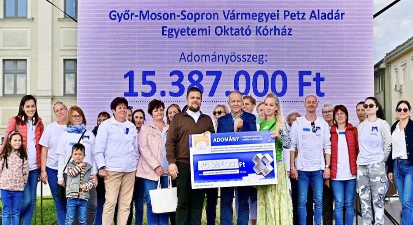 Több, mint 15 millió forintot gyűjtöttek a kórháznak a győriek a Richter egészségnapon - Ugytudjuk