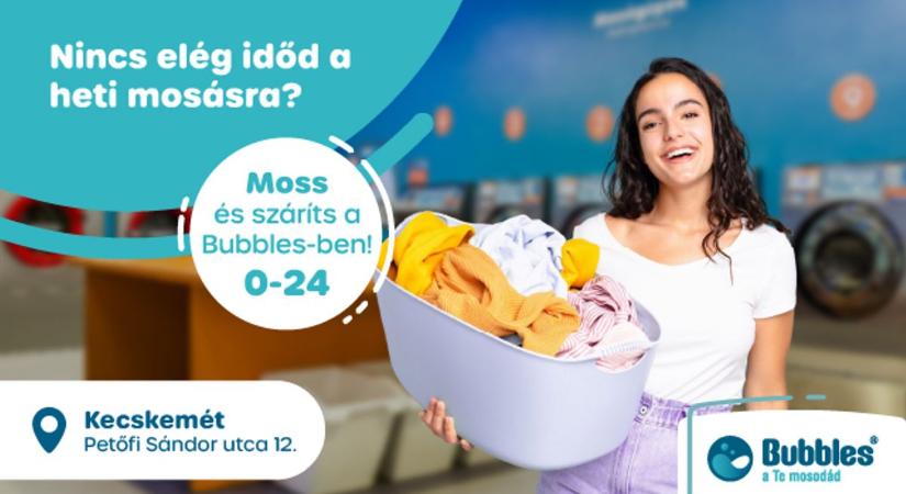 Nagytextilek mosása és szárítása alig 1 óra alatt – megújult a Bubbles önkiszolgáló mosoda Kecskeméten! - BAON