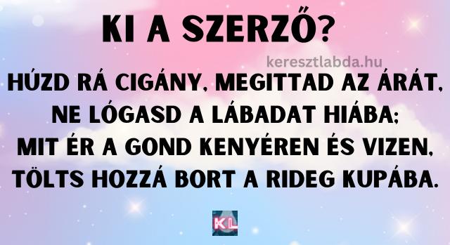 Napi irodalom feladat: Felismered a verset? - Keresztlabda