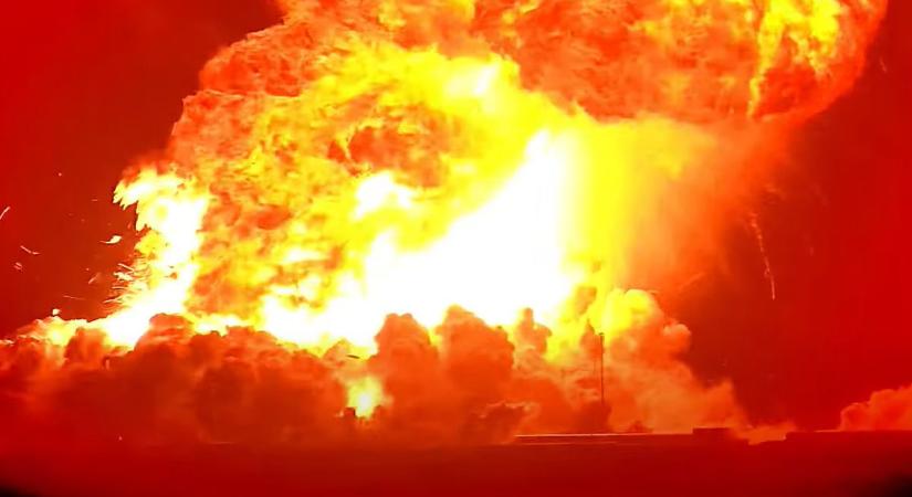 Felrobbant egy SpaceX Starship űrhajó, majd óriási lángokkal égett – videó - VG