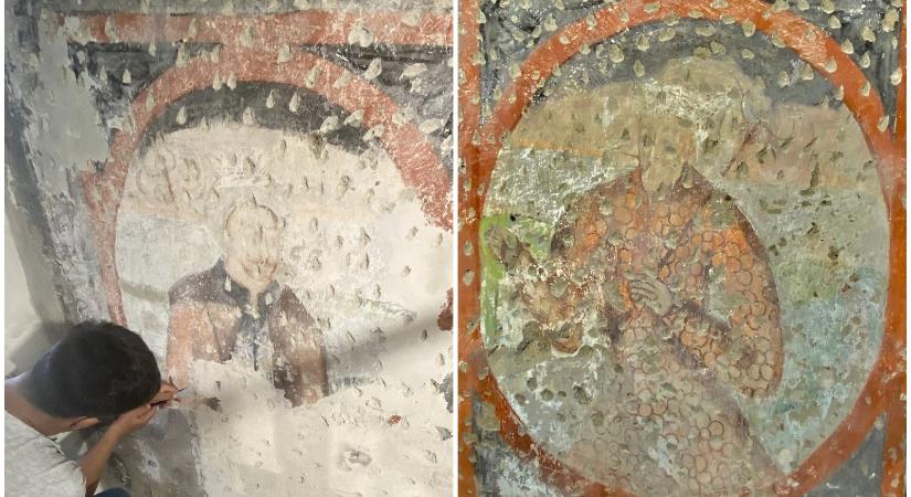 Rejtett freskók kerültek elő a Vajdahunyadi vár restaurálása közben - Maszol