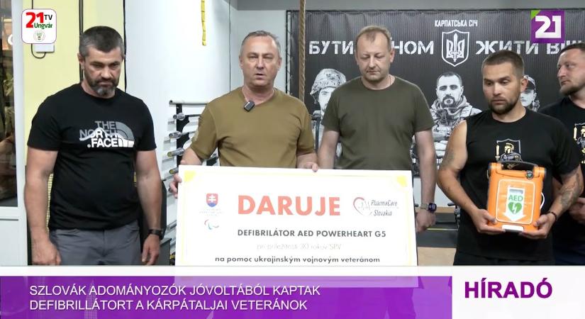 Szlovák adományozók jóvoltából kaptak defibrillátort a kárpátaljai veteránok (videó) - Karpat.in.ua