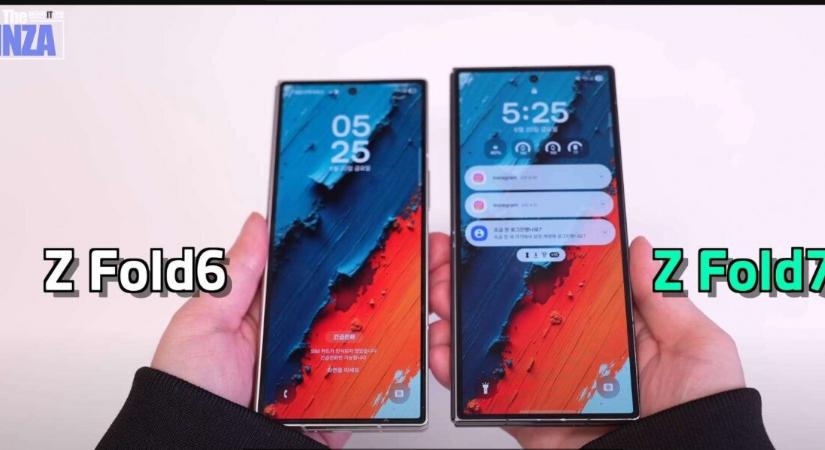 Galaxy Z Fold6-hoz viszonyítva mutatják, mennyivel lesz vékonyabb a Z Fold7 - Mobilarena