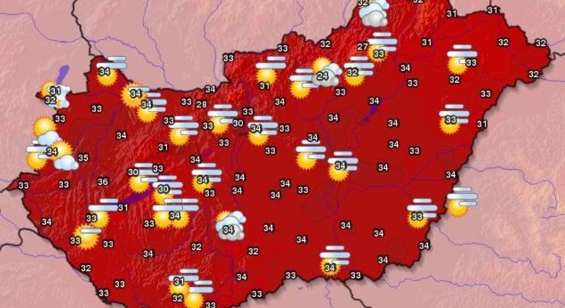 Harmadfokú hőségriasztás holnaptól: az extrém megterhelés veszélyt jelenthet - Sonline
