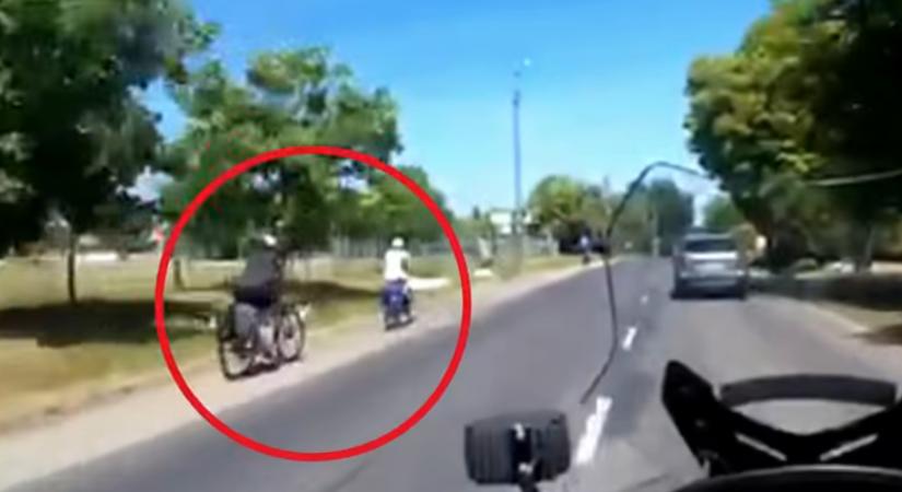 Videó: főúton kerékpároztak a forgalommal szemben, aztán jött a rendőr - Autónavigátor
