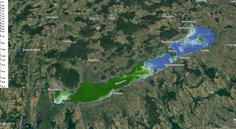 Hogy milyen drámai a Balaton algásodása, már egy űrfelvételen is látszik - Librarius