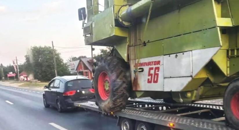Döbbenetes: Egy Seat Altea XL vontatott 8,5 tonnás kombájnt VIDEÓ - Agroinform