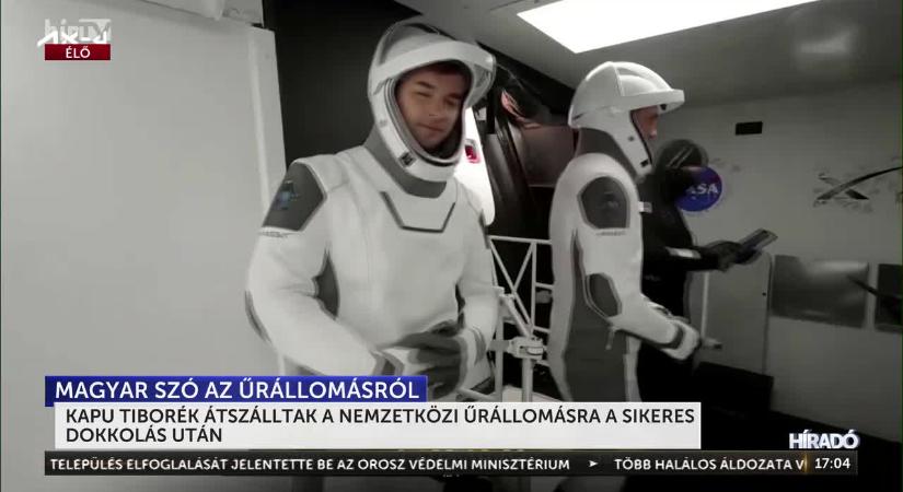 Így köszöntette a magyarokat Kapu Tibor a Nemzetközi Űrállomás fedélzetéről  videó - HírTV