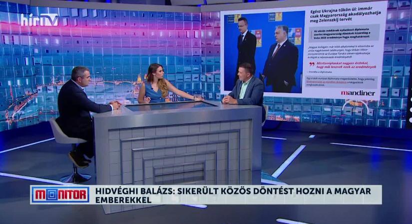 Monitor - Hidvéghi Balázs: Sikerült közös döntést hozni a magyar emberekkel  videó - HírTV