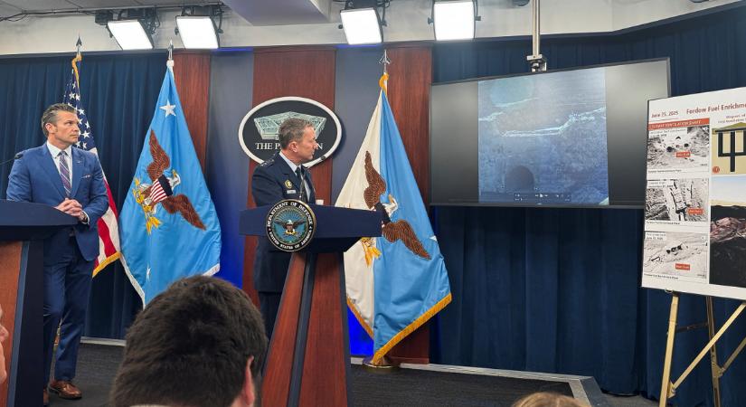 Videón, ahogy a Pentagon bemutatja a fordói nukleáris létesítmény elleni támadást - Index - Külföld