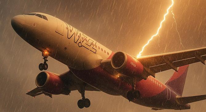 Villámcsapás ért egy Stockholma tartó Wizz Air gépet - Időkép