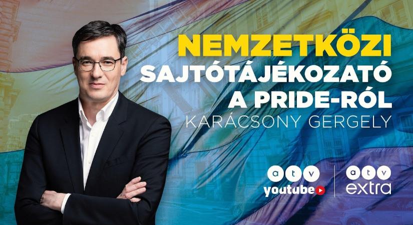 Karácsony Gergely bejelentést tesz a Pride-ról -nézze itt élőben - atv.hu