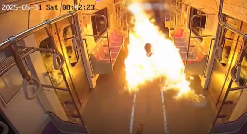 Dühös volt a válása miatt, felgyújtott egy metrókocsit egy férfi Szöulban - 24.hu