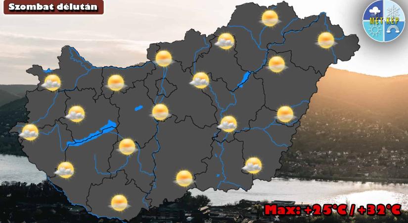 Szeles lesz a szombat is, helyenként már 30 fok felett alakulhat a csúcshőmérséklet