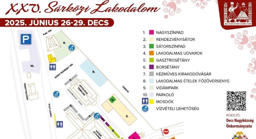 Minden, amit a Sárközi Lakodalomról tudni kell – programok, parkolás, útlezárás, térkép