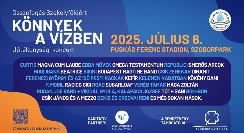 Jótékonysági segélykoncert az árvízkárosultak megsegítéséért
