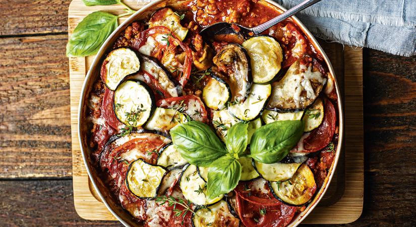 Vegyes zöldséges, darált húsos lasagne a 160 grammos diéta nevében