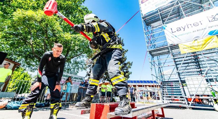 Hatalmas küzdelemben bizonyítottak a pápai katonai tűzoltók