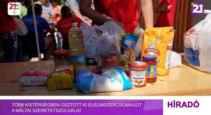 Több kistérségben osztott ki élelmiszercsomagot a Máltai Szeretetszolgálat (videó)