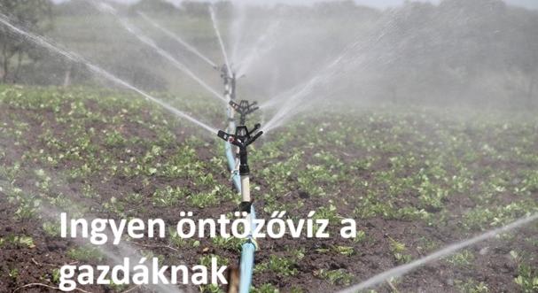 A kormány ingyen biztosítja az öntözővizet a gazdáknak