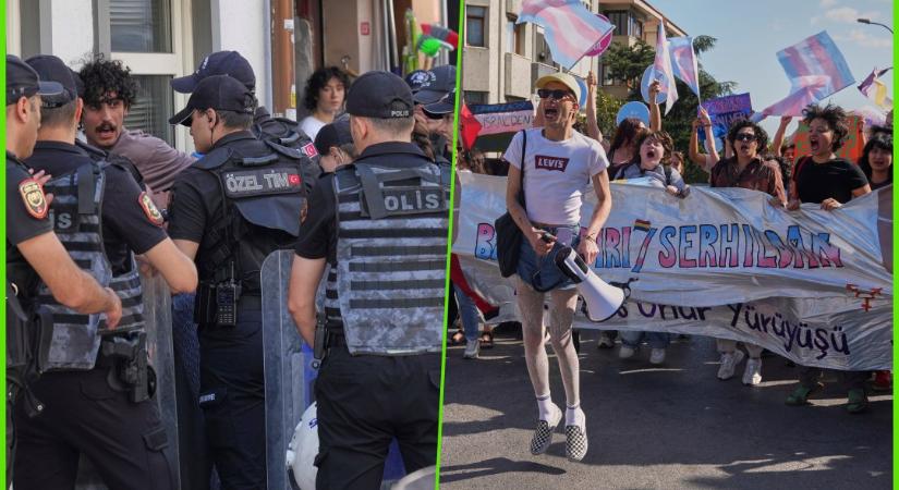 A rendőrök több tucatnyi embert vettek őrizetbe a betiltott Pride-felvonuláson Isztambulban